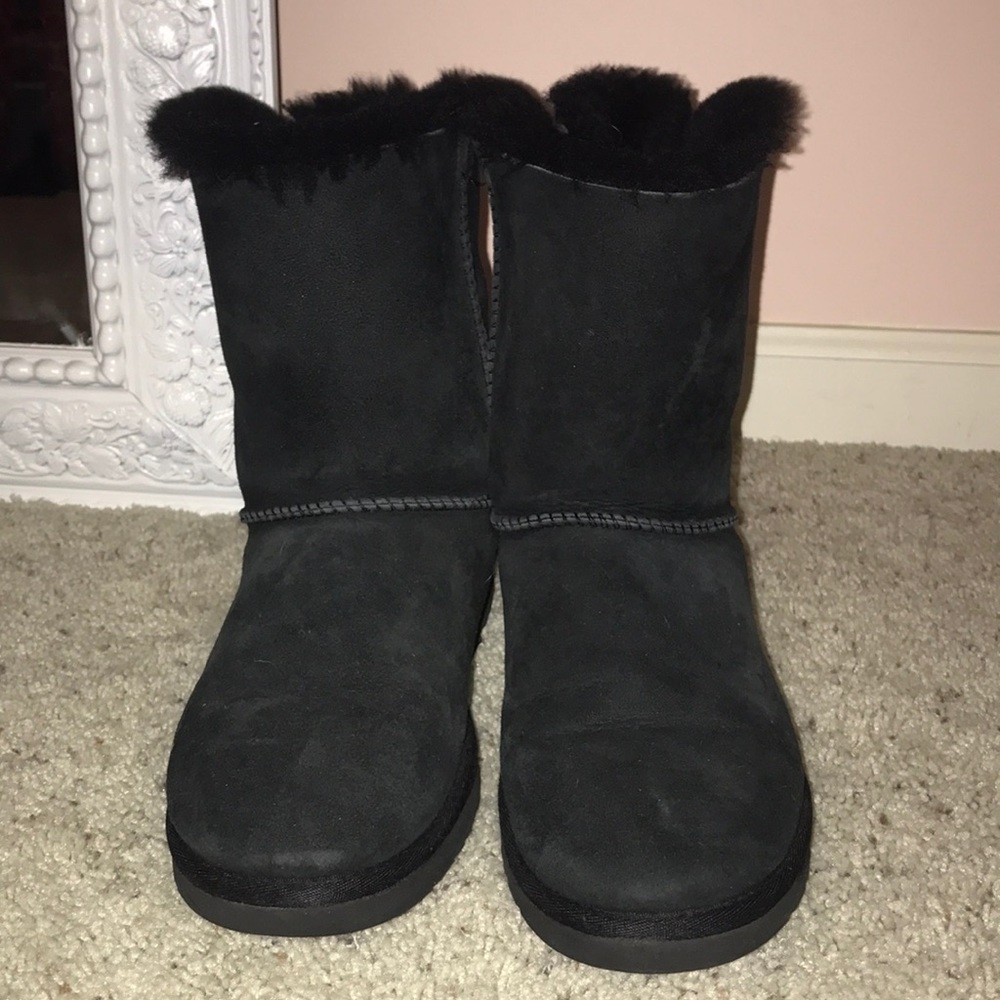 Black Ugg Boots with bows